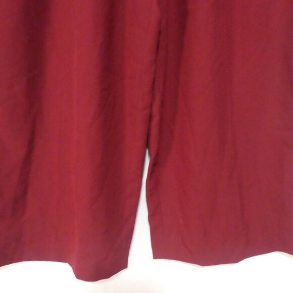 Handmade Burgundy Wide-Leg Lounge / Pajama Pants | 16 inch waist measured - Picture 7 of 14